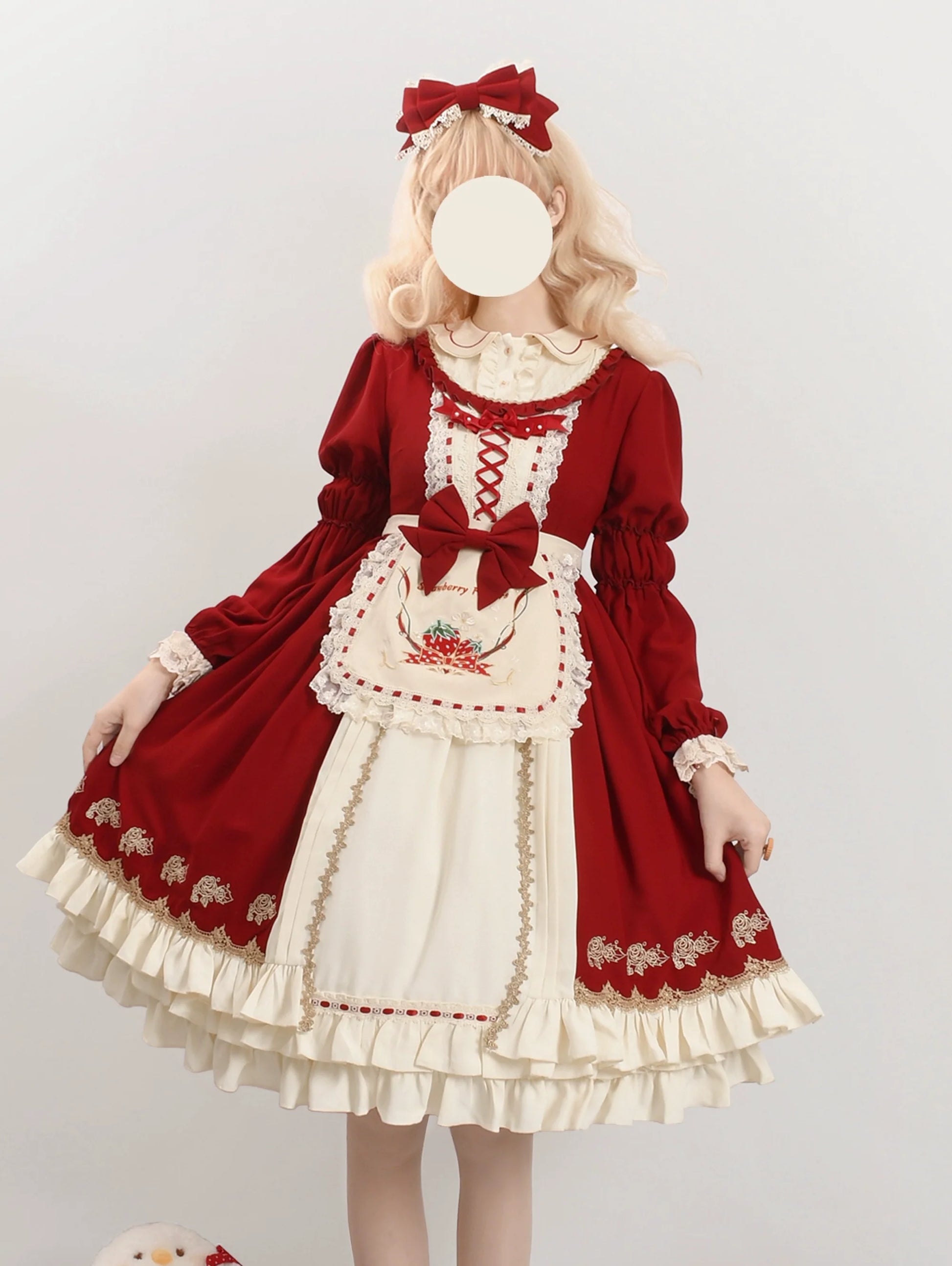 Strawberry Witch - Tochigi Girl - Sweet Lolita Strawberry Embroidered Dress