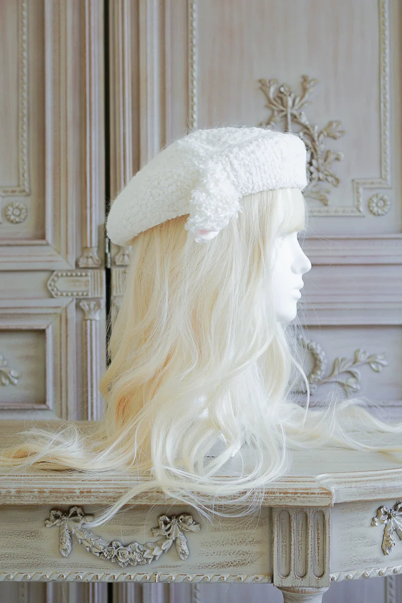 MAID - Kawaii Lolita Berets Sheep Ear Handmade Fleece Headwear
