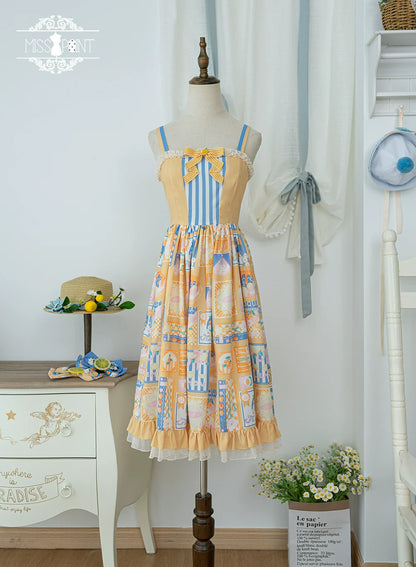Miss Point - Daisy Lemon - Daily Lolita Lemon Print JSK Customized
