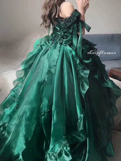 Meowing and fruity - Elegant Lolita Gorgeous Trailing With Large Hem & Shoulder Strap