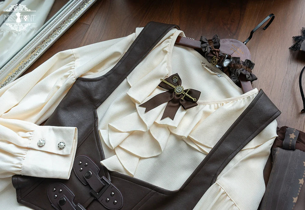 Miss Point - Demon Hunter's Diary - Gothic Lolita PU Leather Vest