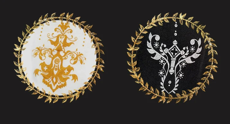 Wulala Mew - Elegant Lolita Pantyhose Daily Gold Foil Printing Tights