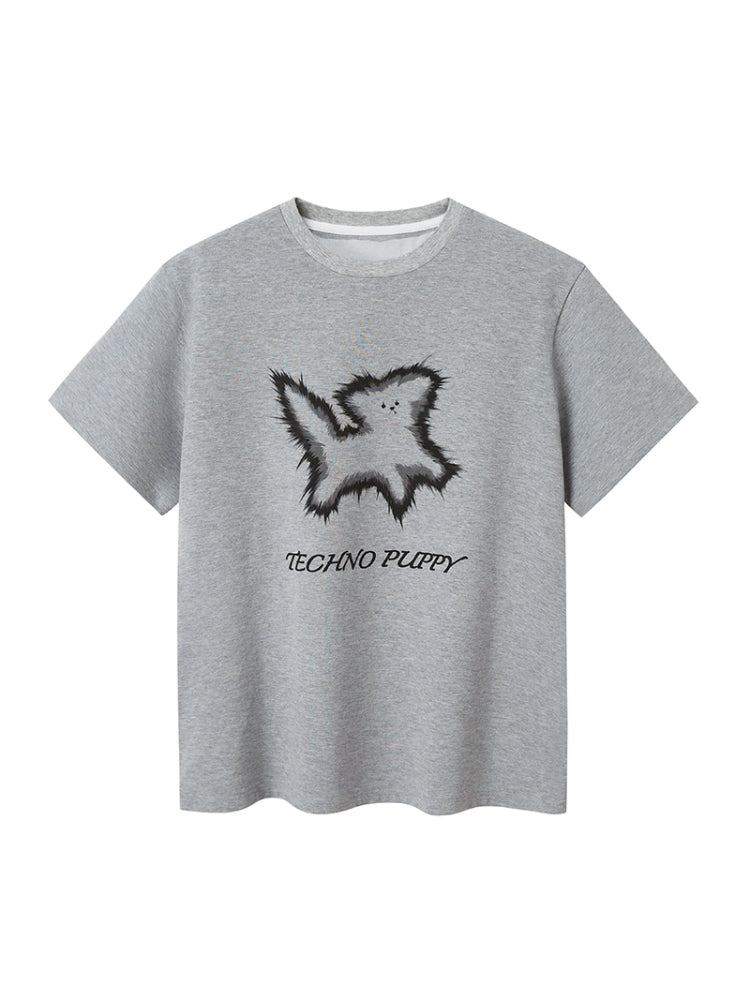 Round neck print T-shirt【s0000007602】