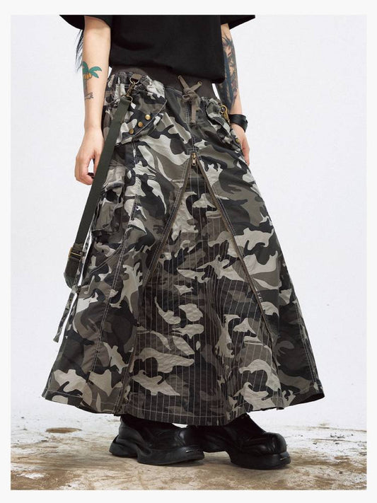 Workwear style suspender skirt【s0000009198】