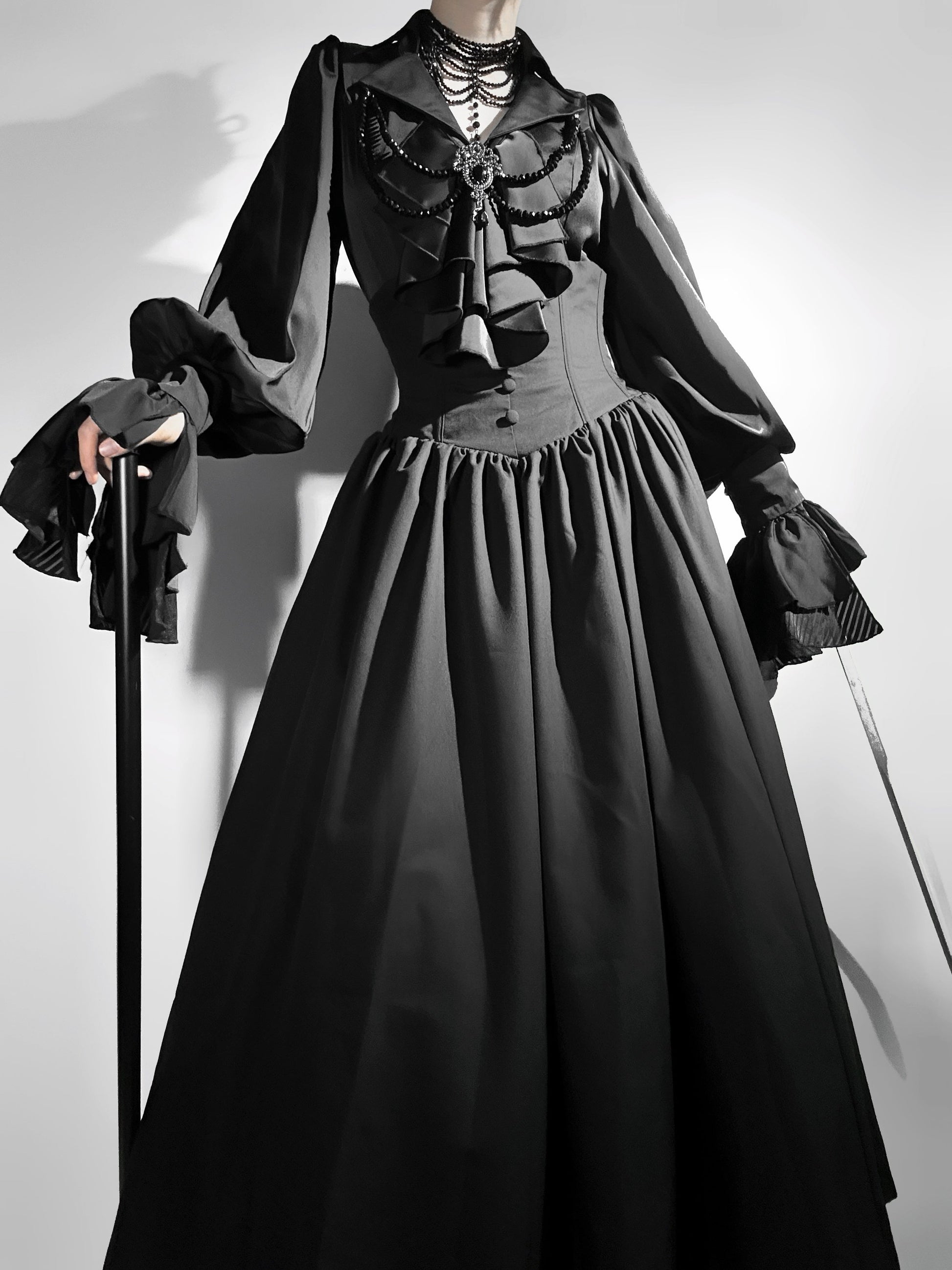 Muppet Mind Ben - Dream - Ouji Lolita Blouse Elegant V-neck Swallowtail Hem Shirt