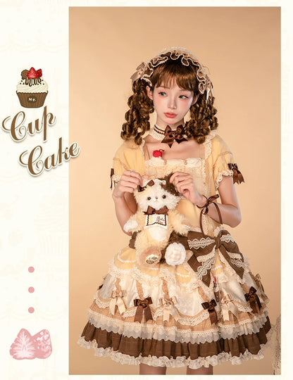 Mademoiselle Pearl - Cup Cake - Sweet Lolita OP Dress Kawaii Lolita JSK SK