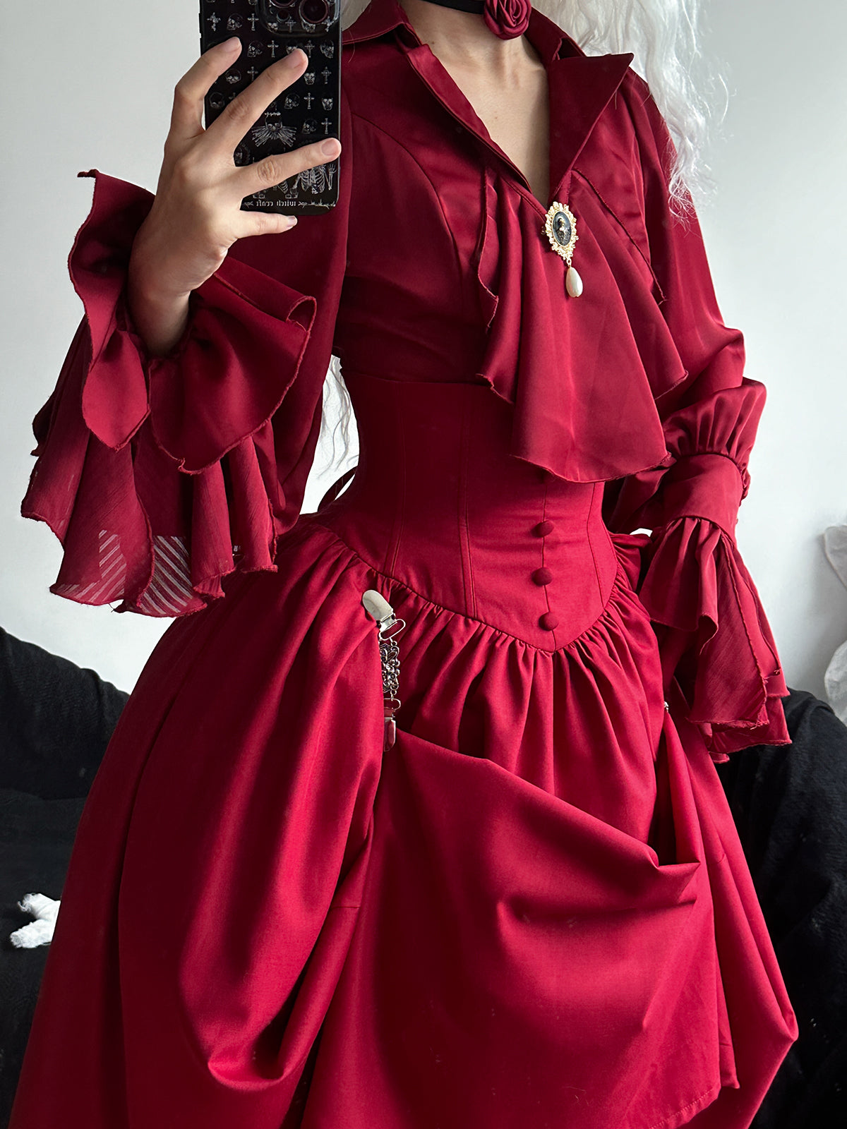 Muppet Mind Ben - Dream - Ouji Lolita Blouse Elegant V-neck Swallowtail Hem Shirt