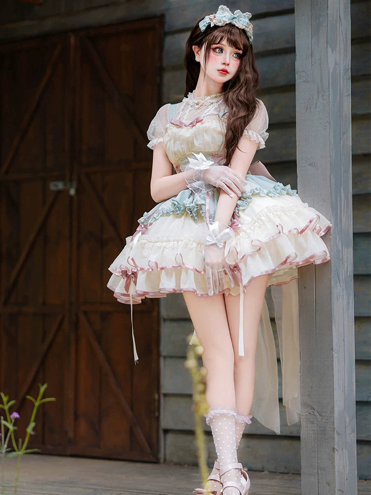 ZhiJinYuan - Time Waltz - Sweet Lolita Short Dress Ballet Style JSK