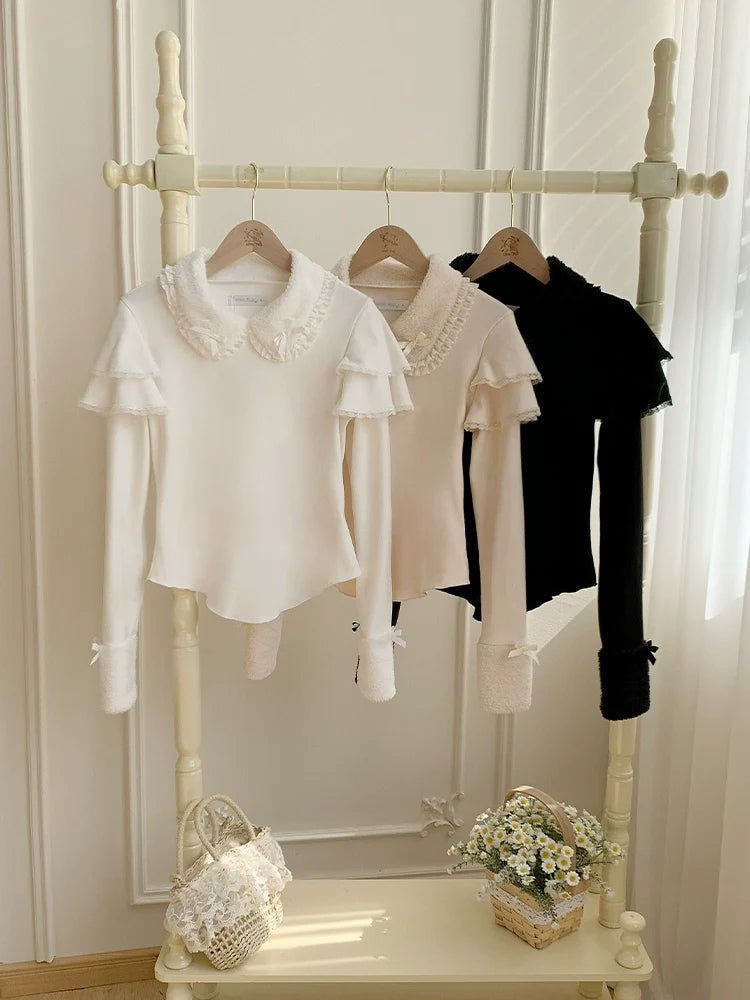 With PUJI - Sweet Lolita Innerwear Autumn and Winter Lolita Sweater