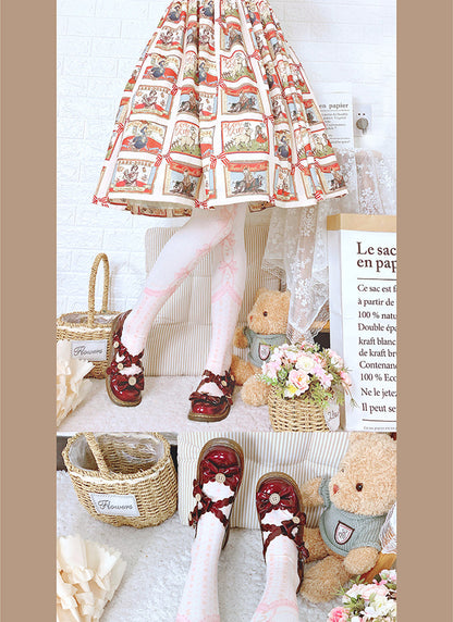 Roji roji - Kawaii 120D Velvet Lolita Tights Multicolors