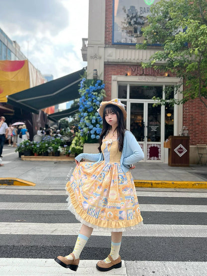 Miss Point - Daisy Lemon - Daily Lolita Lemon Print JSK Customized