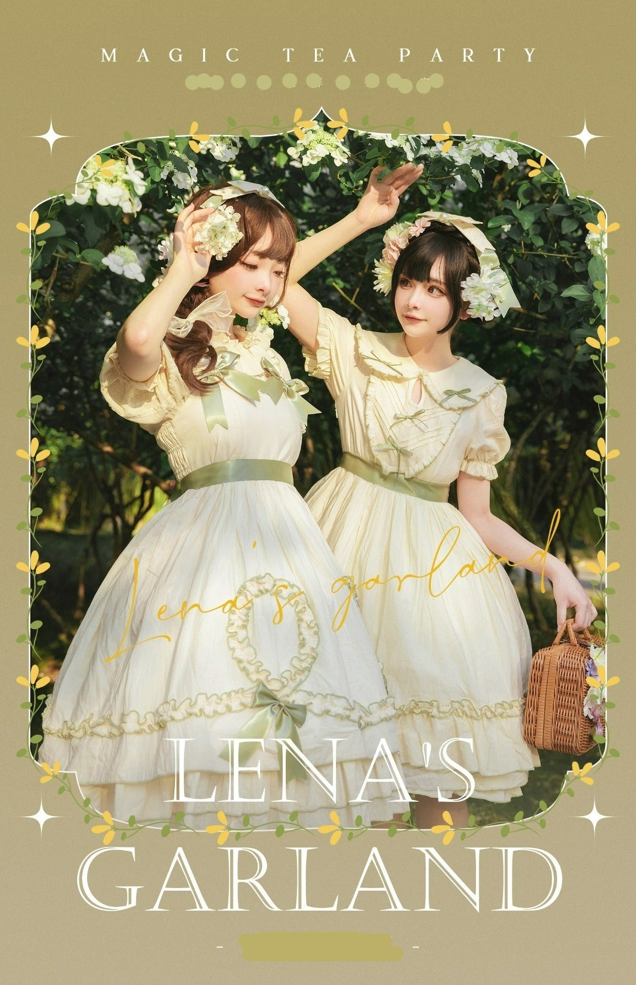 Magic Tea Party - Lena's Garland - Solid Color Lolita OP
