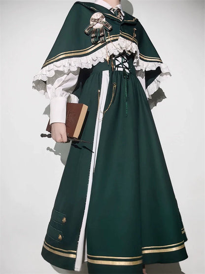 Letters from Unknown Star - Time Traveler - Winter Lolita Strap Skirt Long Sleeve Shirt