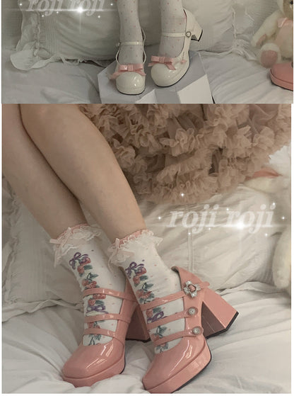 Roji Roji - Autumn Sweet Lolita Cotton Thigh-high Socks