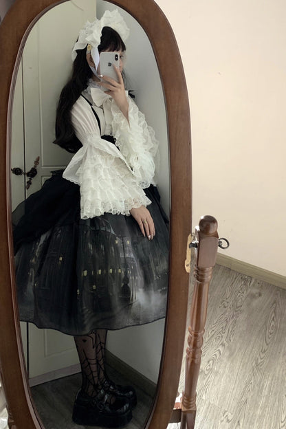 Plum Tree - Liliya's Secrets - Cotton Lolita Shirt Princess Sleeve Gorgeous Lolita Blouse