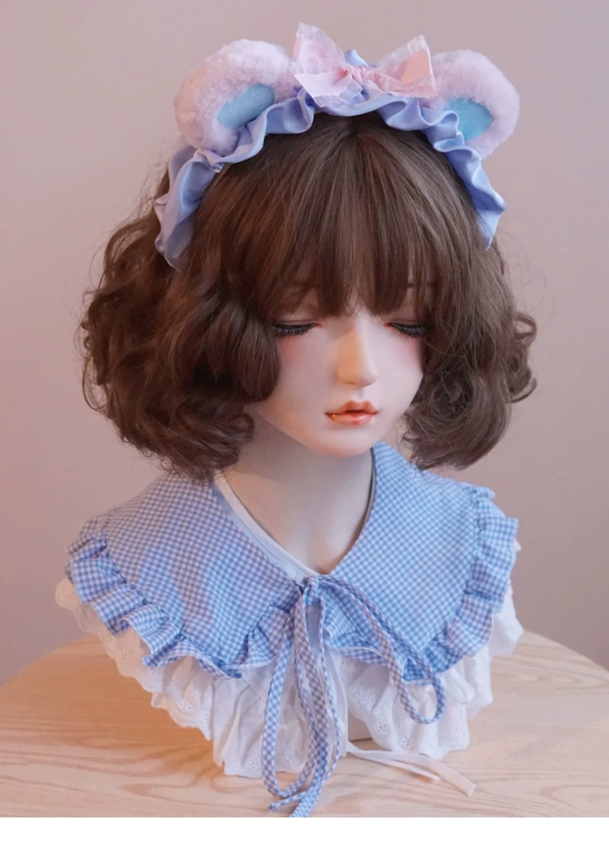 Besozealous - Handmade Lolita KC Animal Ear Coffee Hairband