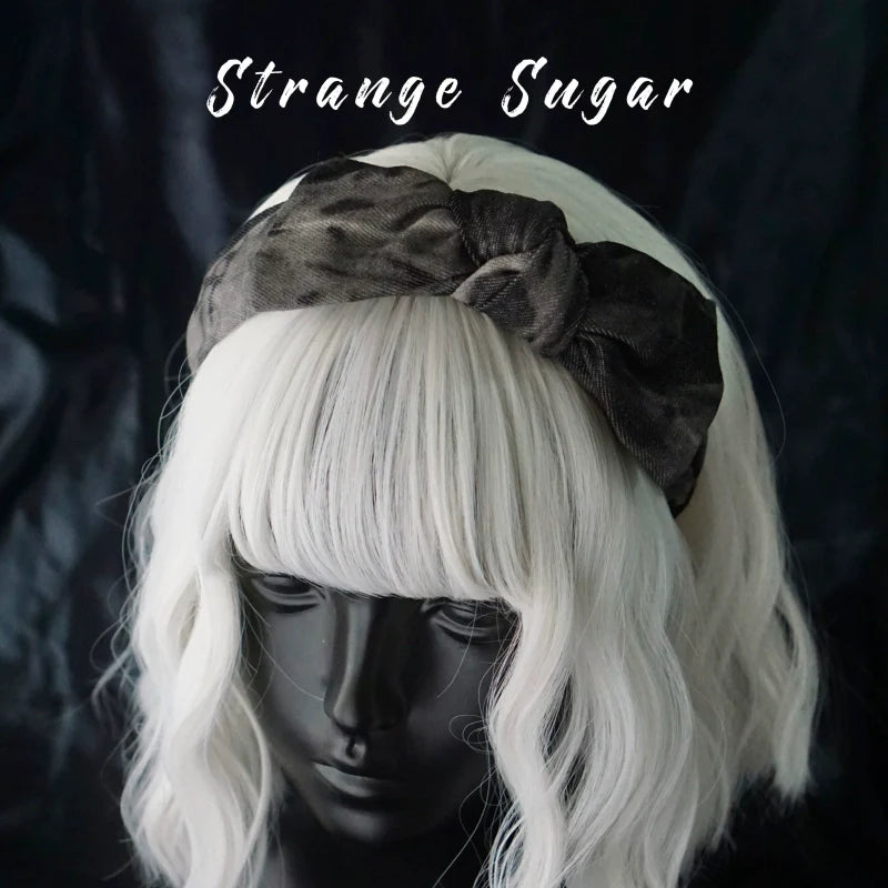 Strange Sugar - Gothic Lolita Black Headdress Butterfly KC Photography Props