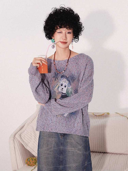 Dog print sweater【s0000009642】