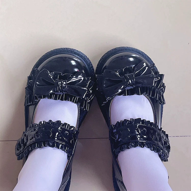 Fairy Godmother - Cute Lolita Shoes Bow Candy-Colored Lolita Flat Shoes