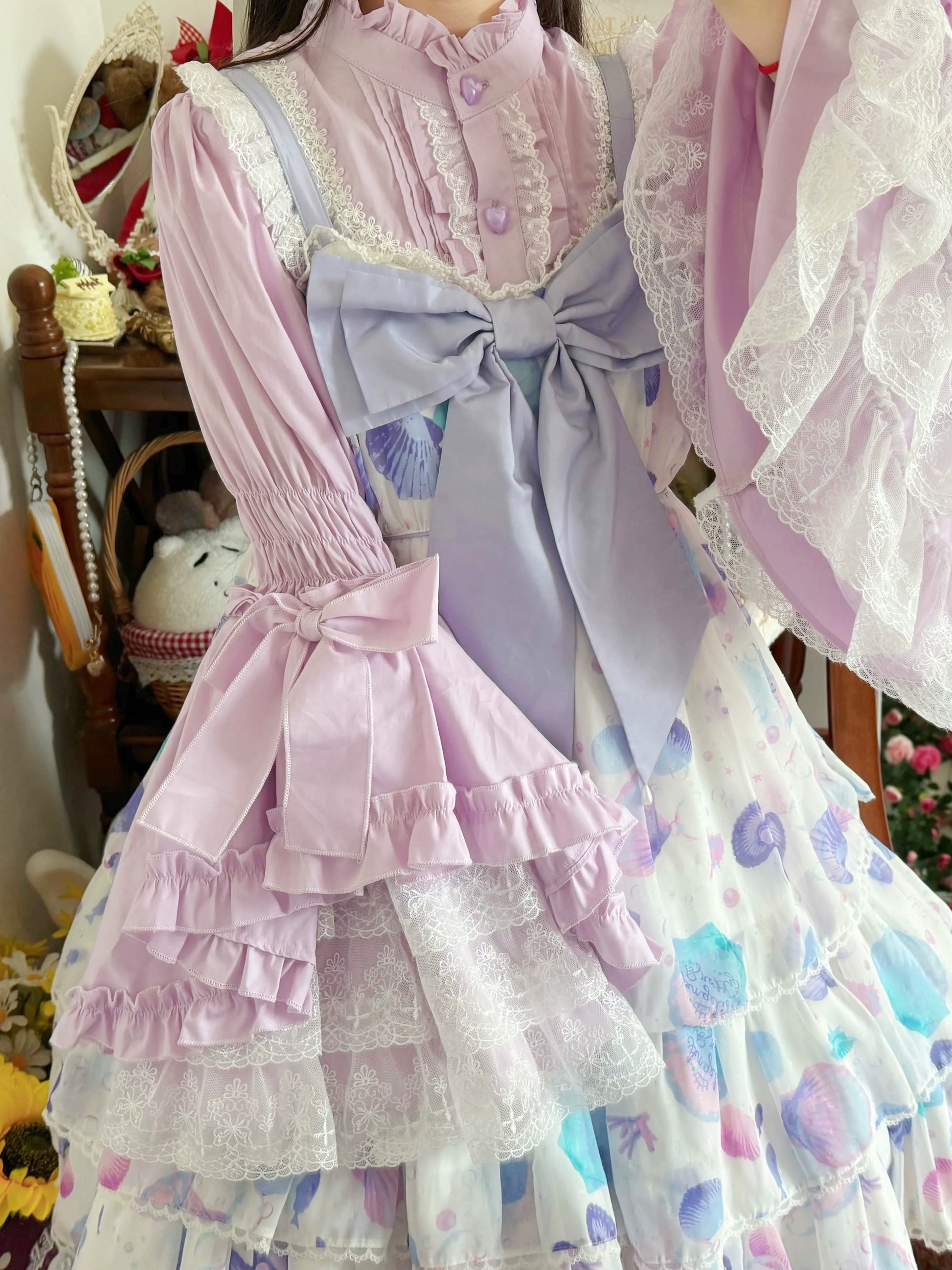 Twilight Zone - Sweet Lolita Blouse Princess Sleeve Shirt Inner Wear