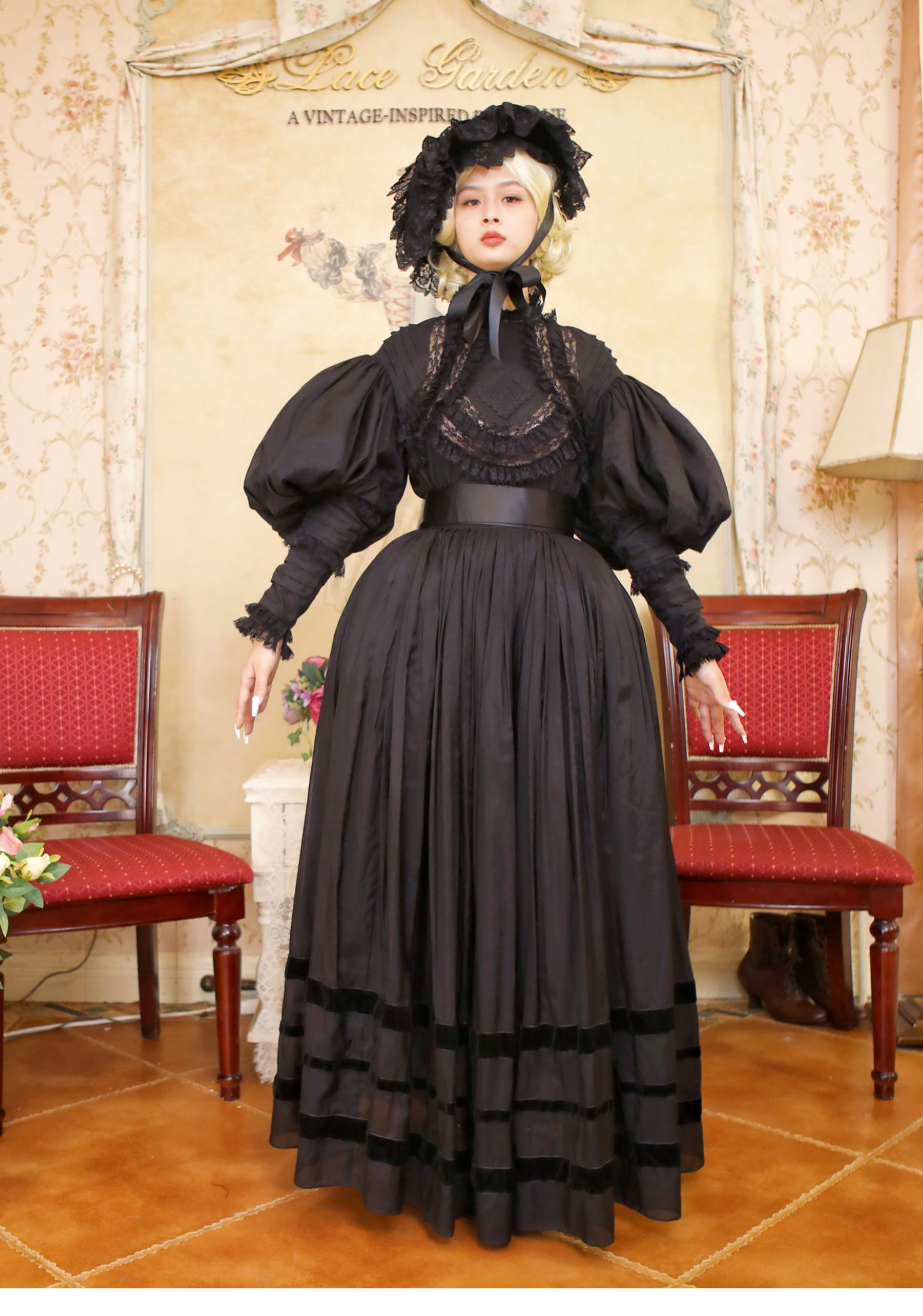 Lace Garden - Cool Summer - Vintage Lolita Victorian Shirt
