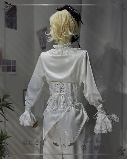 CastleToo - Coffin of Pilgrimage - Medieval European Ouji Lolita Shirt & Pants Suit