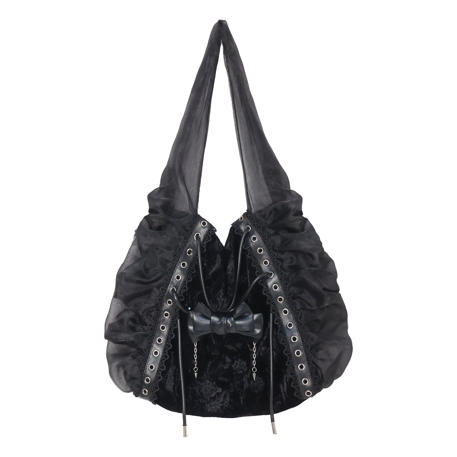 Broken bone - Gothic Lolita Black Velvet Shoulder Bag