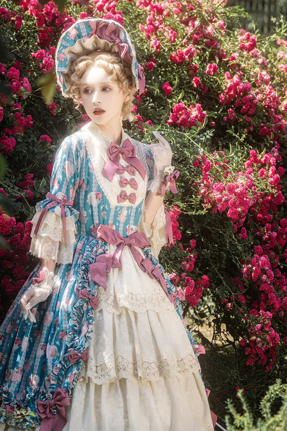 Miss Point - Lilyka Garden - Classic Lolita OP Dress Set Elegant Floral Wall Princess Sleeve