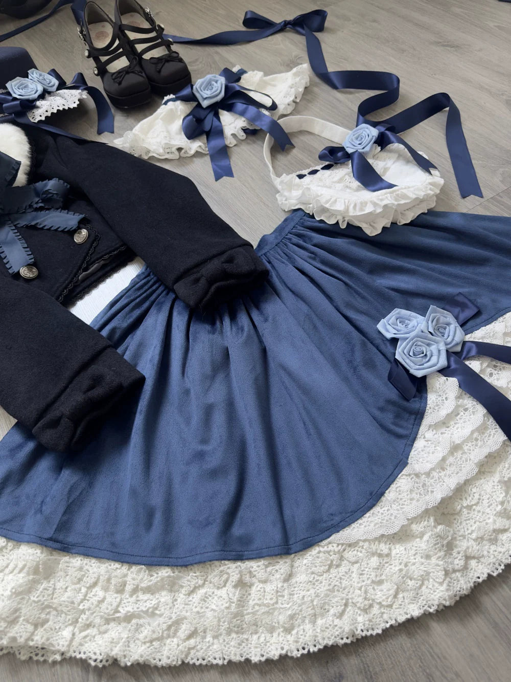 LeMiroir - Winter Solstice - Elegant Lolita Winter Short Coat & SK