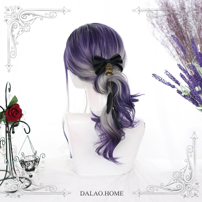 Dalao Home - Grape Soda - Gradient Purple Lolita Wig With Big Waves