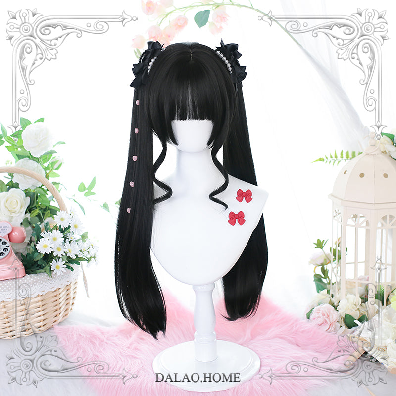 Dalao Home - Princess Lolita Ponytail Long Straight Blonde Wig