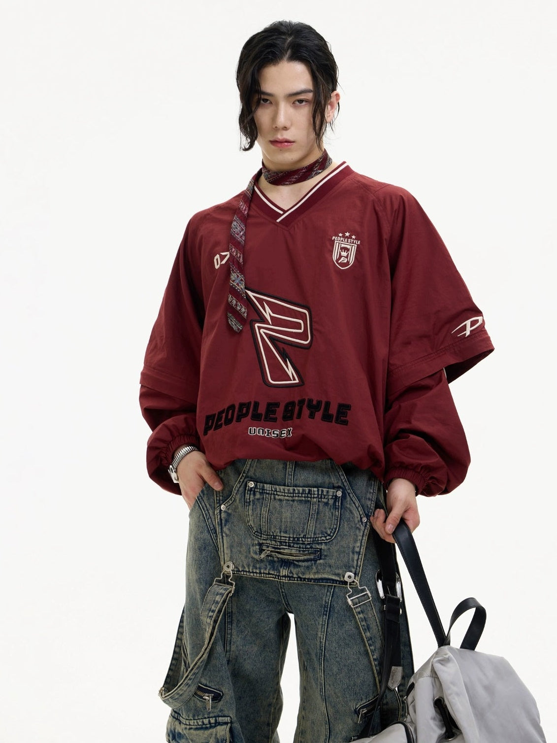 V-neck Detachable Long-sleeved Sports Pullover【s0000004181】