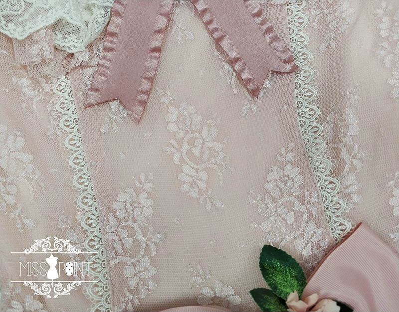 Miss Point - Dawn Girl - Reto Elegant lolita OP Dress Lace Long Sleeve