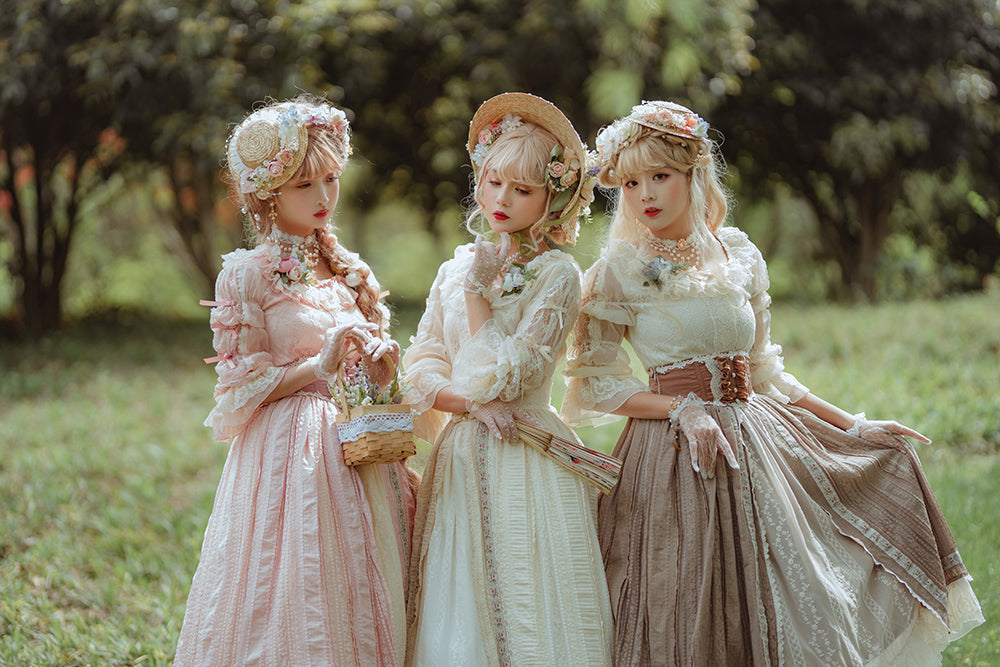 Miss Point - The Sally Gardens - Fish Bone High Waist Lolita Skirt