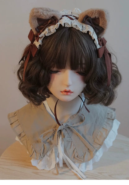Besozealous - Handmade Lolita KC Animal Ear Coffee Hairband