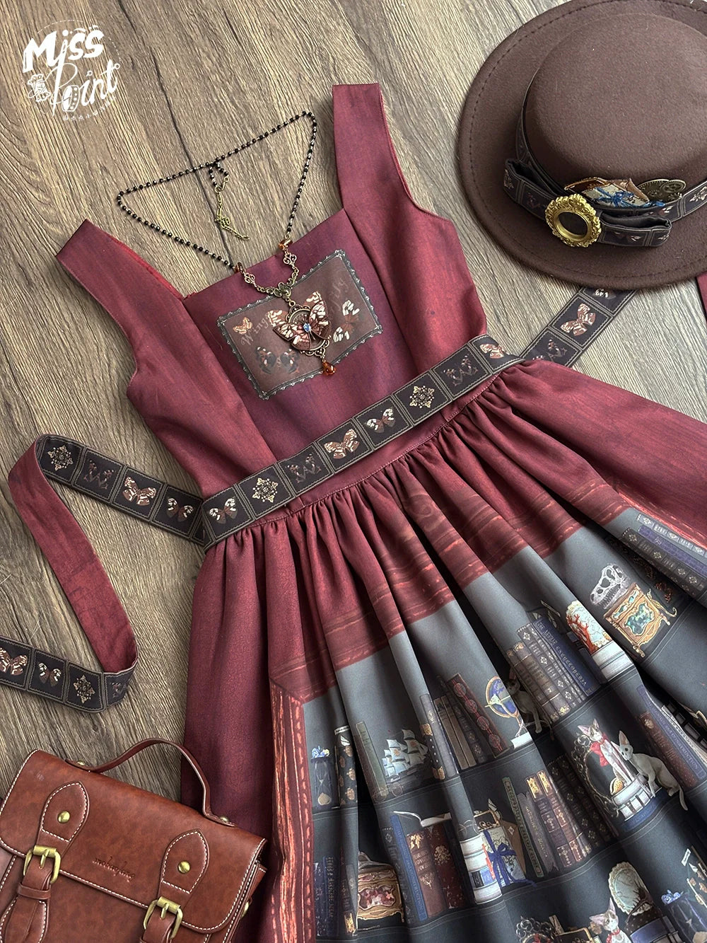 Miss Point - German Bookshelf - Classic Lolita Printed JSK Dress