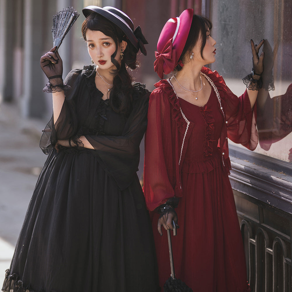 Miss point - Rhine Riverside - French Vintage Chiffon Lolita JSK