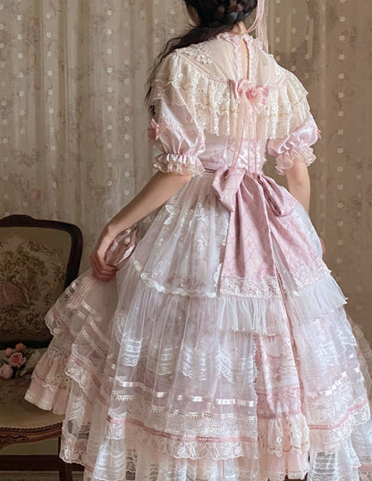 Garden Cat - Sunset Realm Lolita Bride Gorgeous OP FS