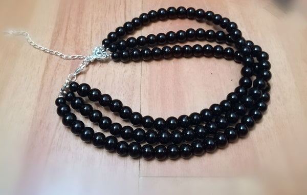 Rose of Sharon - Hepburn time - Retro Elegant Tiered Pearl Choker