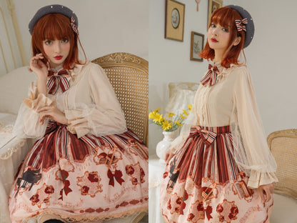 Kencrlo - Dim Moonlight - Classic Lolita Chiffon Yarn Inner Blouse