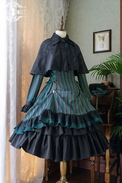 Miss Point - Perintz Manor - Gothic Lolita OP Long Sleeve Retro Lolita Dress