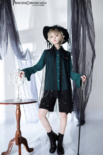 Princess Chronicles - Floating Phantom - Gothic Ouji Lolita Sheer Cape