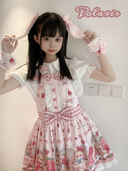 Polaris Lolita - Rabbit Berry Gift Box - Sweet Lolita Salopette and Dress Set