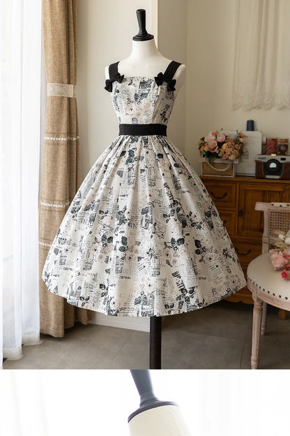 Forest Wardrobe - Forest Holiday - Elegant Lolita Foral Print JSK Dress Multicolors