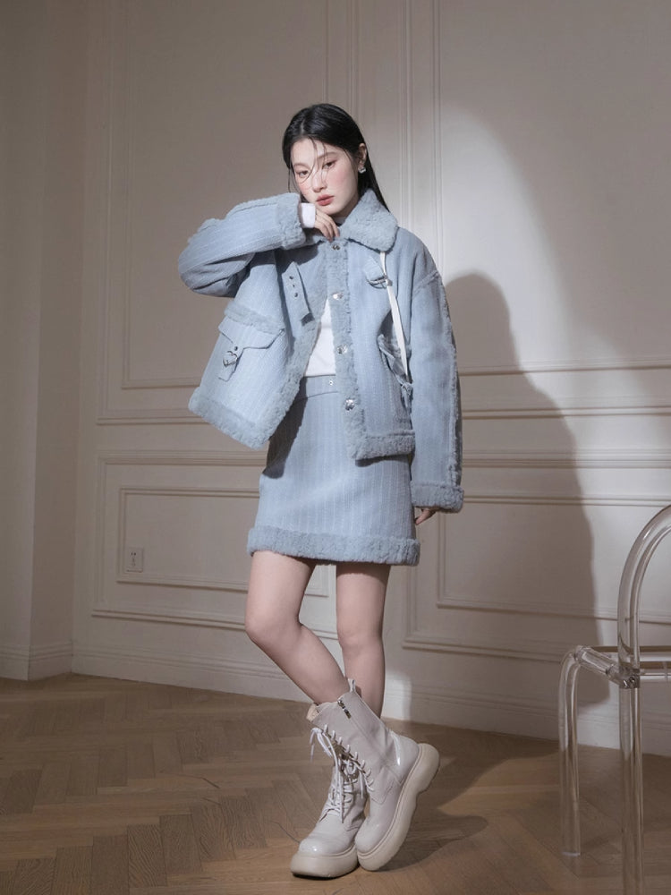 Fur jacket+skirt【s0000005826】