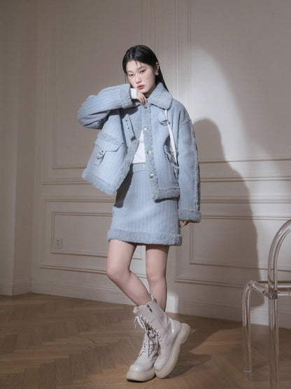 Fur jacket+skirt【s0000005826】