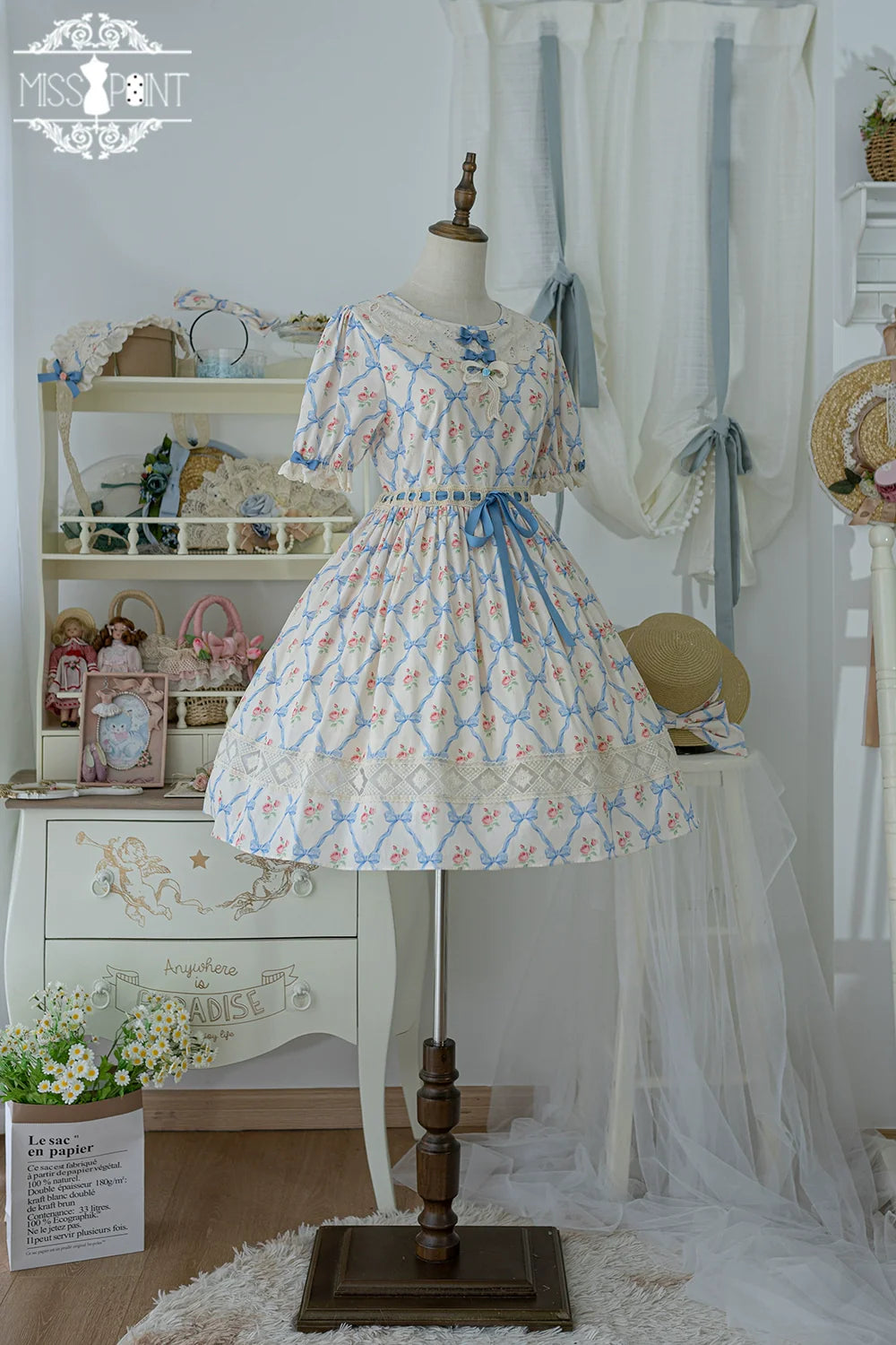 Miss Point - Customized Elegant Lolita OP Dress Cute Daily Girl Short Lolita Dress