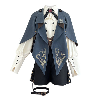 Designer's Gift - Narrative Poem - Ouji Lolita Shorts Suit with Shirt Cape and Vest