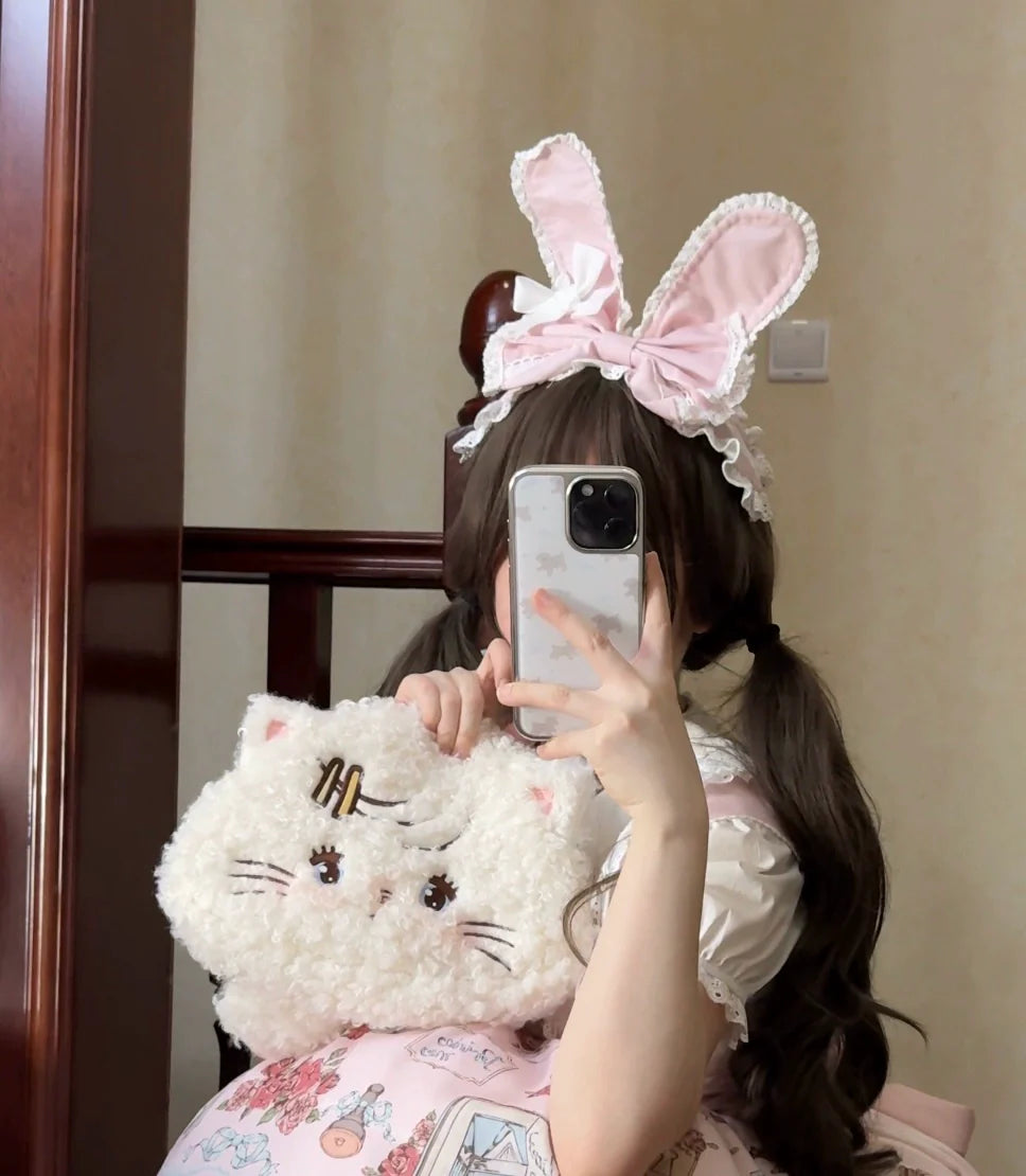 MeowMeow - Bunny Ear Kawaii Lolita Mini Top Hat, Headband