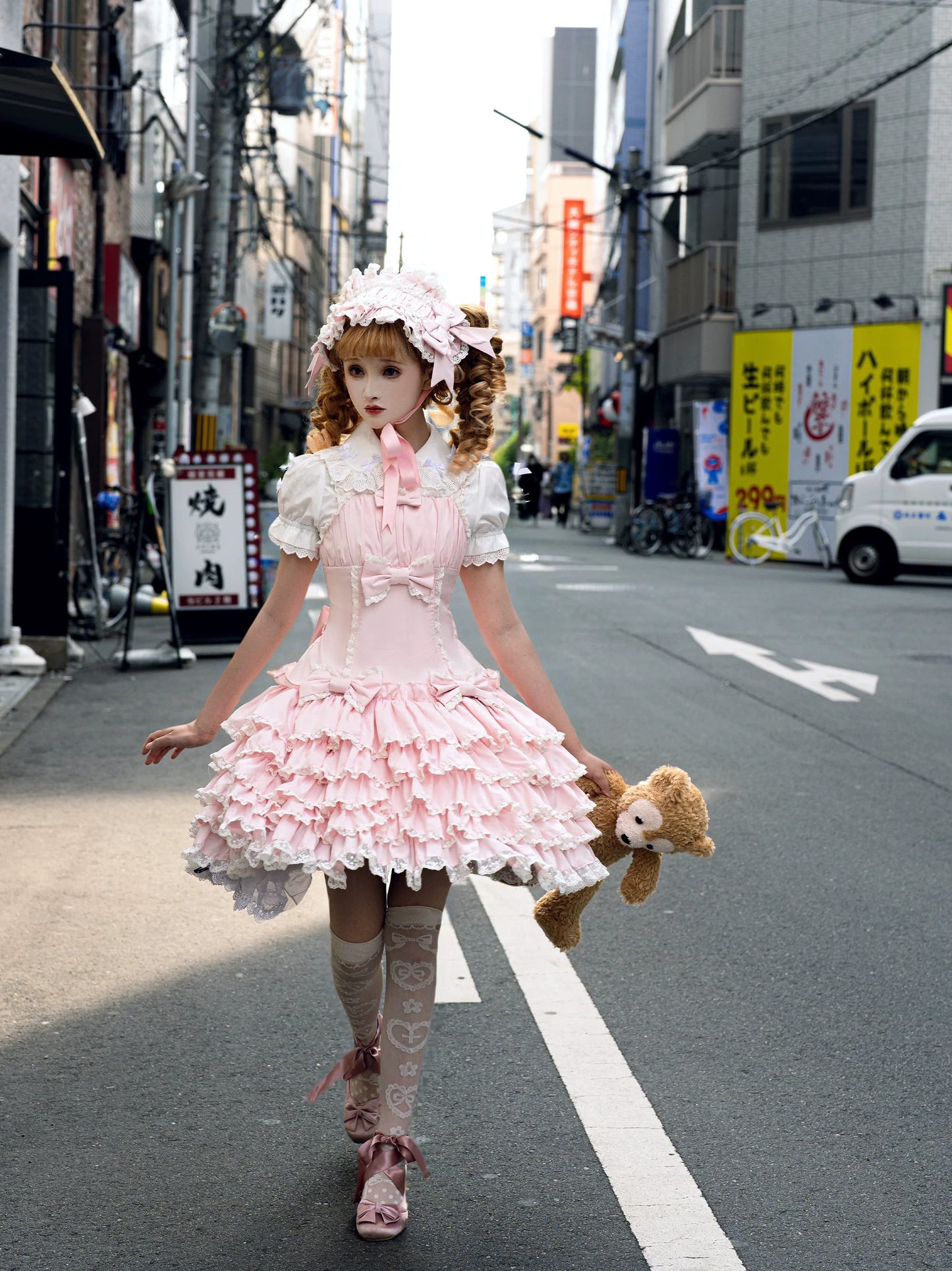 Nn Star - Half Sugar Ism - Sweet Lolita JSK Low Waist Dress With Tiered Hem